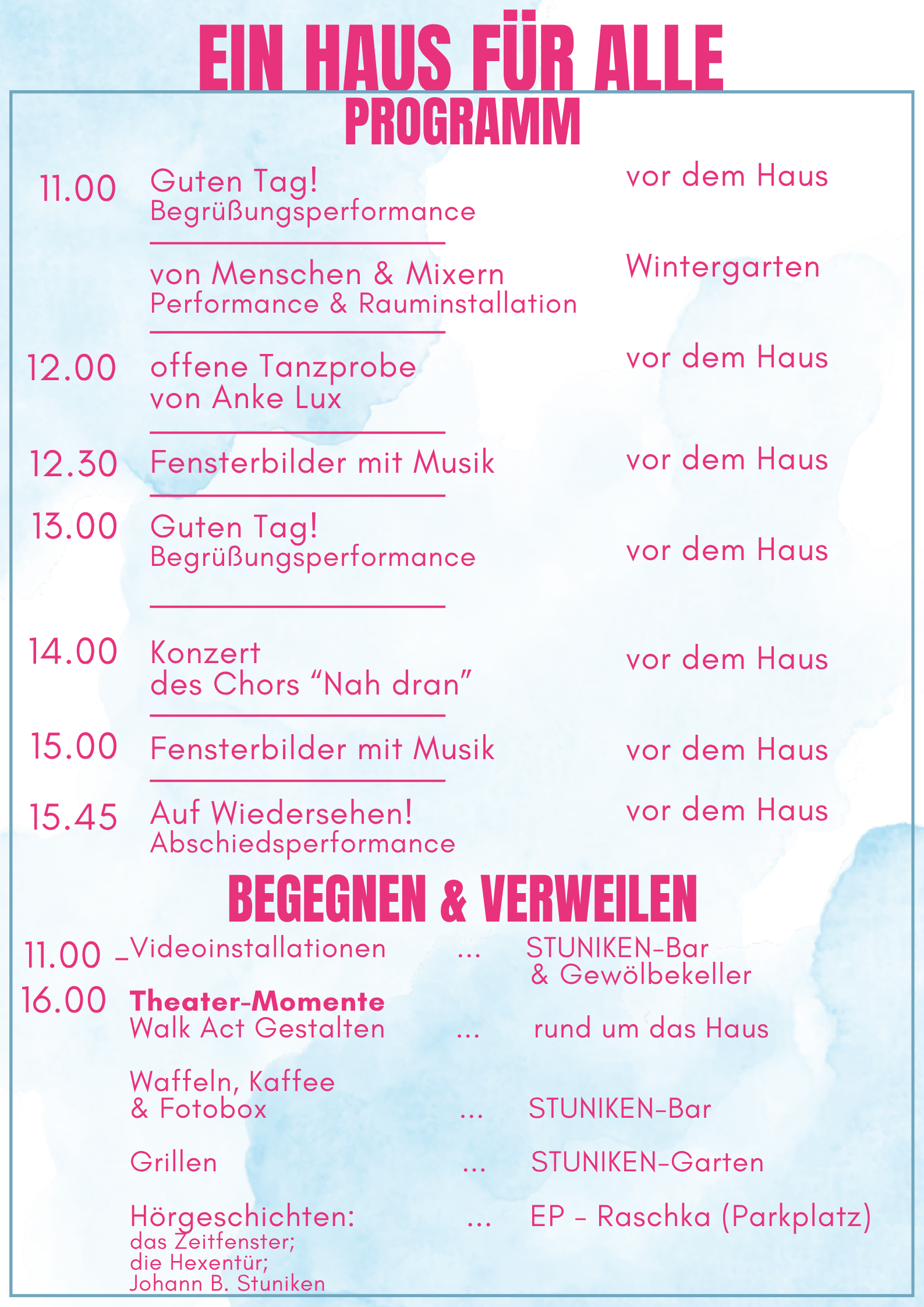 Programm EinHausfralle